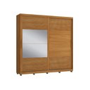 Ver imagem 2 de Guarda Roupa Casal com Espelho 237cm 2 Portas 100% Mdf Cor:nature