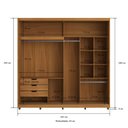 Ver imagem 5 de Guarda Roupa Casal com Espelho 237cm 2 Portas 100% Mdf Cor:nature
