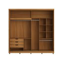 Ver imagem 3 de Guarda Roupa Casal com Espelho 237cm 2 Portas 100% Mdf Cor:nature