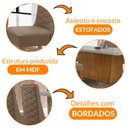 Ver imagem 6 de Mesa para Sala de Jantar Aida 180cm Mdf Canto Copo com Vidro e 6 Cadeiras Safira