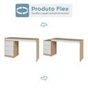 Ver imagem 5 de Mesa para Escritório 3 Gavetas Lâmina Mel/Branco - BRV Móveis