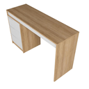 Ver mais imagens de Mesa Escrivaninha para Computador com 3 Gavetas BC98 Lâmina Mel/Branco - BRV Móveis