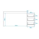 Ver imagem 7 de Mesa para Escritório 3 Gavetas Lâmina Mel/Branco - BRV Móveis