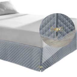 Saia Box Solteiro Matelada Com Pingente:Cinza - 2