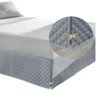 Saia Box Solteiro Matelada Com Pingente:Cinza - 2