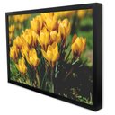 Ver imagem 1 de Quadro Decorativo Caixa Alta com Vidro Floral Flores Amarela TaColado Moldura Preta 120 x 80cm