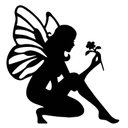 Ver imagem 1 de Adesivo Decorativo Fada Flor Decoração Parede Box Banheiro:preto