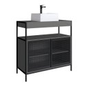 Ver imagem 5 de Gabinete Banheiro com Cuba Branca Estilo Industrial Telada