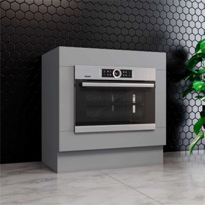 Balcão para Forno de Embutir Amy - Cinza