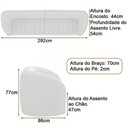 Ver imagem 4 de Sofá 3 Lugares 292cm Bipartido West Bouclé Off White - Sallar Home