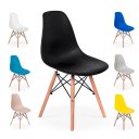 Ver imagem 1 de Cadeira Eiffel Charles Eames Base Madeira Wood: Rosa Bebê