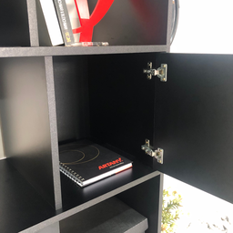 Armário para Escritório e Home Office com 8 Nichos 4 Portas Ótimo Espaço de Armazenamento - 5