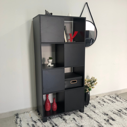 Armário para Escritório e Home Office com 8 Nichos 4 Portas Ótimo Espaço de Armazenamento - 3