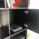 Ver imagem 5 de Armário para Escritório e Home Office com 8 Nichos 4 Portas Ótimo Espaço de Armazenamento Preto Arta