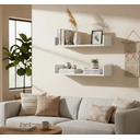 Ver imagem 1 de 2 Prateleiras para Livros em Mdf Branco 60x20x11,5