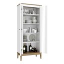 Ver imagem 3 de Cristaleira Colonial 75x41x180cm Branco Mel 2 Portas Movelbento