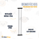 Ver imagem 3 de Prolongador Extensor para Portão Pet 68cm de Altura Extensor de 10cm Preto Itagold