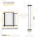 Ver imagem 2 de Prolongador Extensor para Portão Pet 68cm de Altura Extensor de 10cm Preto Itagold