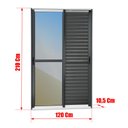 Ver imagem 4 de Porta Correr Venez. 3F.Móv.210 x 120 Elite c/Fecho Autom V.Ref.Mix Preto Brimak