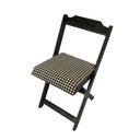 Ver imagem 4 de Mesa Dobrável com 4 Cadeiras Estofadas 120x70 Xadrez