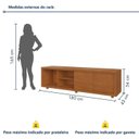 Ver imagem 7 de Rack para TV Dux 180 cm Naturalle Mavaular