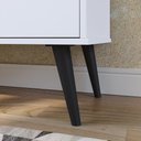 Ver imagem 3 de Aparador Buffet Pequeno Balcão Armário Cozinha 3 Portas Prateleira Cantinho Café Sala Estar Retrô