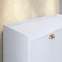 Ver imagem 2 de Aparador Buffet Pequeno Balcão Armário Cozinha 3 Portas Prateleira Cantinho Café Sala Estar Retrô