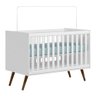 Berço Mini Cama Qencanto Retrô Qmovi Branco Acetinado - 2