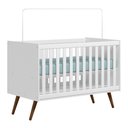Ver imagem 2 de Berço Mini Cama Qencanto Retrô Qmovi Branco Acetinado