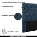 Ver imagem 3 de Cabeceira Decorativa King Size 1,95M Tropea Veludo Azul Marinho - Gran Belo