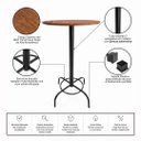 Ver imagem 4 de Conjunto Mesa Bistrô Alabama com 4 Banquetas Alta Kassel Cor Louro Freijó - Kmj