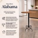 Ver imagem 2 de Conjunto Mesa Bistrô Alabama com 4 Banquetas Alta Kassel Cor Louro Freijó - Kmj