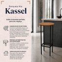Ver imagem 5 de Conjunto Mesa Bistrô Alabama com 4 Banquetas Alta Kassel Cor Louro Freijó - Kmj