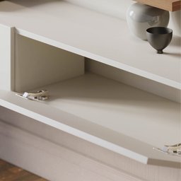 Painel Home Suspenso para TV 65 Pol. 150cm Buriti C05 Off White Matte/Freijó - Mpozenato - 5