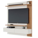 Ver imagem 1 de Painel Home Suspenso para TV 65 Pol. 150cm Buriti C05 Off White Matte/Freijó - Mpozenato