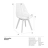 Cadeira Jantar Estofada Acrílico Incolor Transparente - 2
