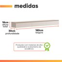 Ver imagem 3 de Rack Suspenso para Painel ou Tv até 75 Polegadas 3 Gavetas Aspen Off White Edn
