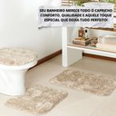Ver imagem 2 de Kit 3 Peças Banheiro Tapete Classic Creme Pérola