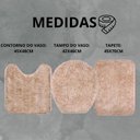 Ver imagem 4 de Kit 3 Peças Banheiro Tapete Classic Creme Pérola