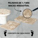 Ver imagem 6 de Kit 3 Peças Banheiro Tapete Classic Creme Pérola