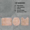 Ver imagem 3 de Kit 3 Peças Banheiro Tapete Classic Creme Pérola
