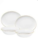 Ver imagem 3 de Baixela para Servir Sofia Ouro 8pç Porcelana Oxford