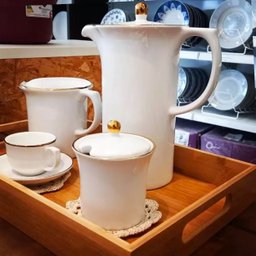 Baixela para Servir Sofia Ouro 8pç Porcelana Oxford - 5