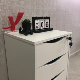 Gaveteiro 4 Gavetas com Chave Bit Home Office - 14