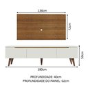 Ver imagem 4 de Rack Madesa Reims e Painel para Tv até 55 Polegadas 2 Portas e 1 Gaveta