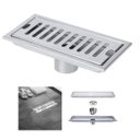 Ver imagem 1 de Ralo Linear 30cm Aço Inox Banheiro Area Externa Lavabo Anti Odor Anti Inseto Quintal Piscina Resiste