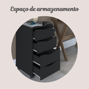 Ver imagem 6 de Gaveteiro 4 Gavetas com Chave Bit Home Office Preto Artany
