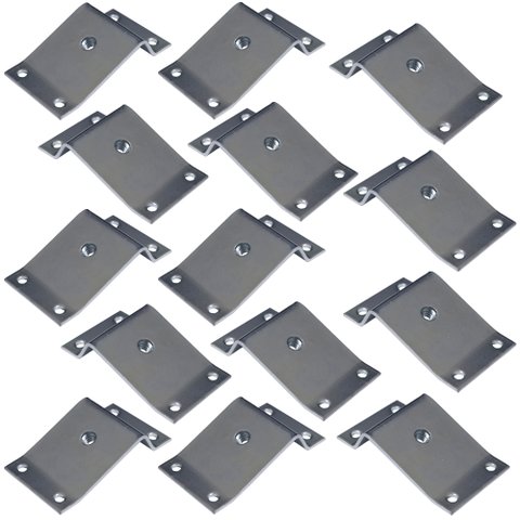 Kit 14 Chapinhas Chapa Inclinada 15º Fixação Pés Palito Rosca 5/16 Zincada