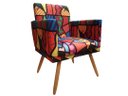 Ver imagem 2 de Poltrona Decorativa Bia Suede Romero Brito Pés Madeira Ms Decor
