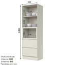 Ver imagem 4 de Torre Quente para 1 Forno com 2 Portas e 2 Gavetas MDF Fineze Bege/Areia